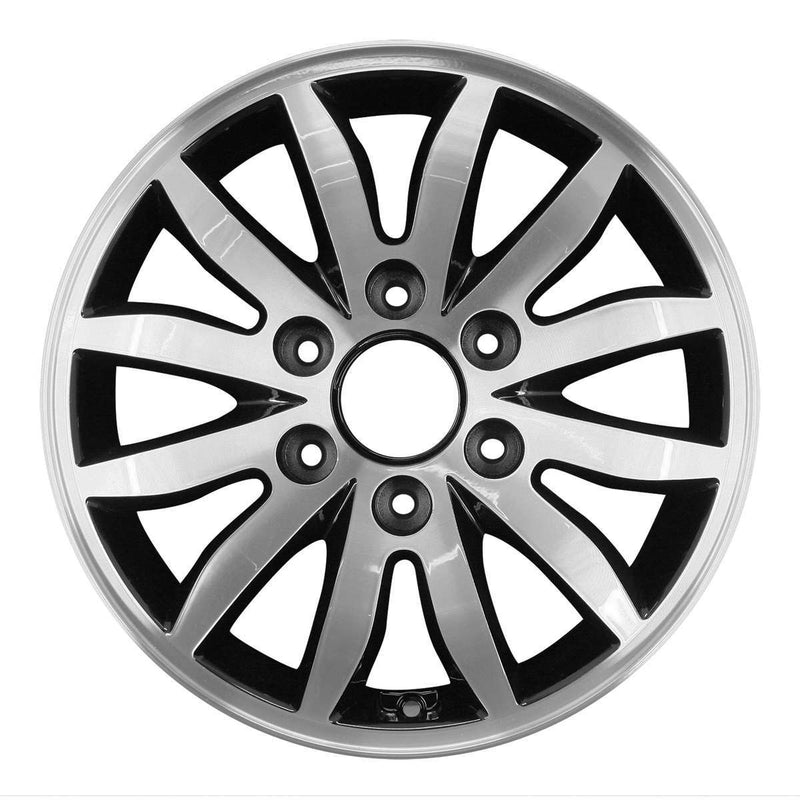 2006 kia sedona wheel 17 machined gloss black aluminum 6 lug w74639mb 1