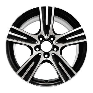 2011 mercedes c300 wheel 17 machined gloss black aluminum 5 lug w85346mb 2