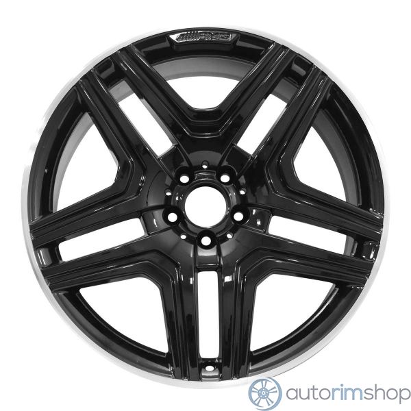 2013 Mercedes GL63 Wheel 21" Machined Gloss Black Aluminum 5 Lug W85365MB-1