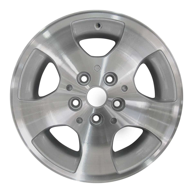 2006 Jeep Wrangler Rueda 15" Aluminio plateado mecanizado 5 lengüetas W9024MS-7