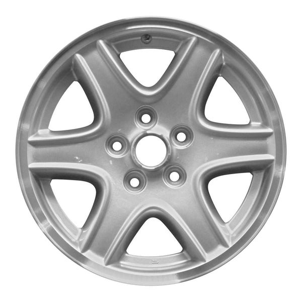 2003 Jeep Liberty Wheel 16" Aluminio plateado mecanizado 5 lengüetas W9037MS-2