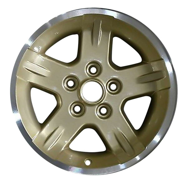 2004 Jeep Wrangler Rueda 15" Oro con Borde Maquinado Aluminio 5 Lug W9050GML-1