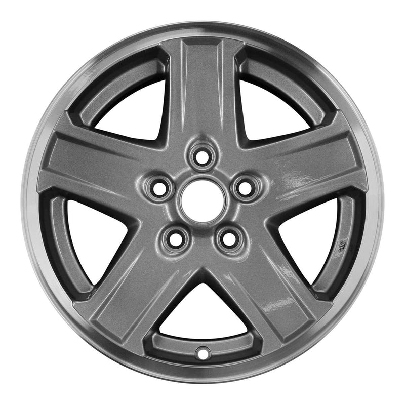 2005 Jeep Liberty Wheel 16" aluminio carbón mecanizado 5 lengüetas W9056MC-1