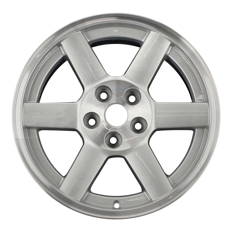 2004 Jeep Liberty Wheel 17" Aluminio plateado mecanizado 5 lengüetas W9057MS-2