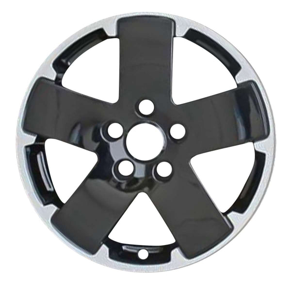 2012 Jeep Wrangler Rueda 18" Deep Black Pulido Mate Aluminio Transparente 5 Lug W9076BPB-6