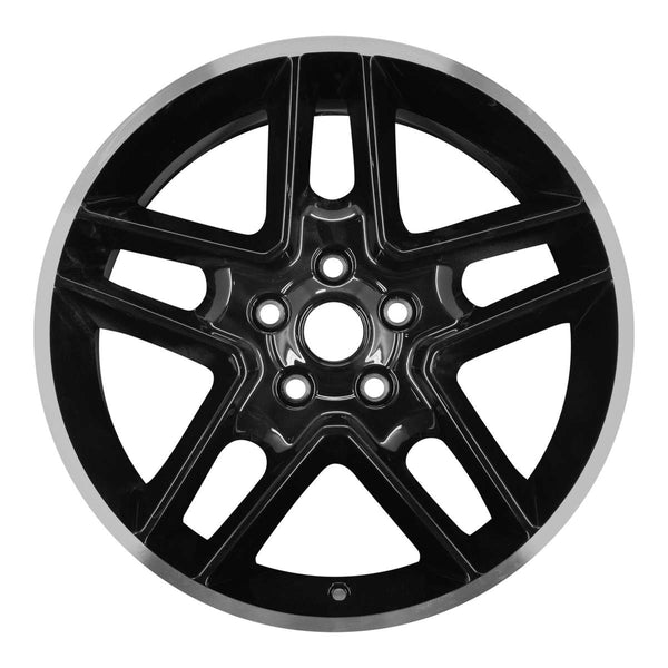 2009 Jeep Compass Rueda 18" Aluminio negro brillante mecanizado 5 lengüetas W9087MB-2