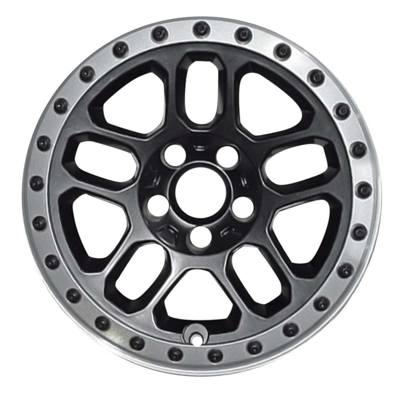 2019 Jeep Wrangler Wheel 17" Machined Black Aluminum 5 Lug W96329MB-1