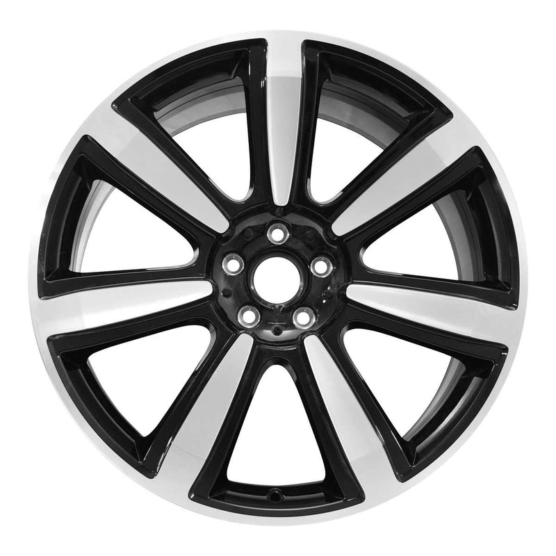 2012 Bentley Continental Wheel 21" Machined Gloss Black Aluminum 5 Lug W97206MB-1