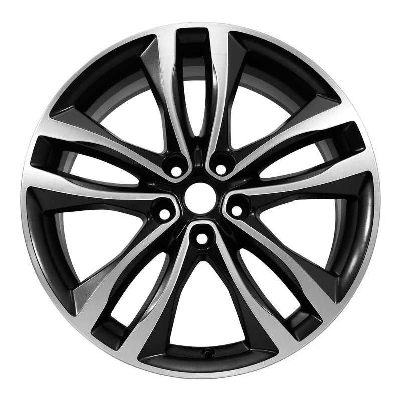 2017 chevrolet malibu wheel 19 machined gloss black aluminum 5 lug w5857mb 2