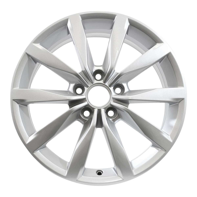 2015 Volkswagen Golf Wheel 17" Silver Aluminum 5 Lug W97747S-2