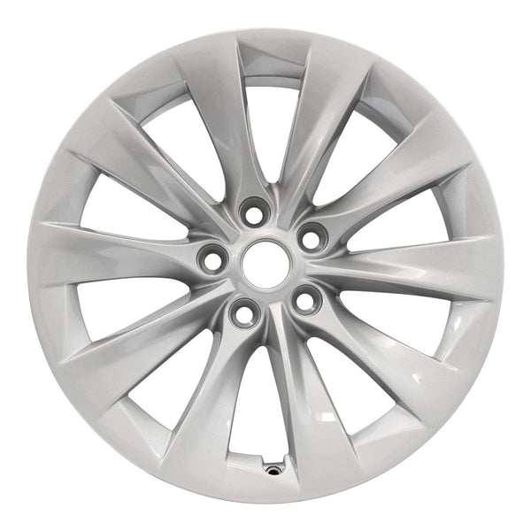 2015 Tesla Model Wheel 19" Silver Aluminum 5 Lug W97755S-7