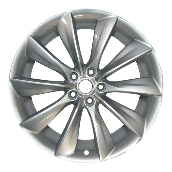 2018 tesla model wheel 21 silver aluminum 5 lug rw98727s 7