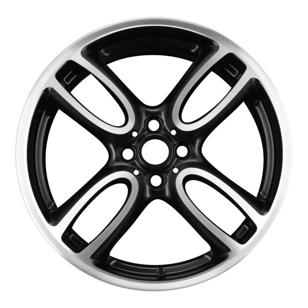 2010 Mini Cooper Rueda 18" Aluminio negro brillante mecanizado 4 Lug W99918MB-6