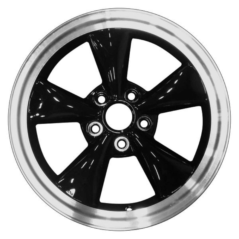 2009 ford mustang wheel 17 black with machined lip aluminum 5 lug w3589bml 5