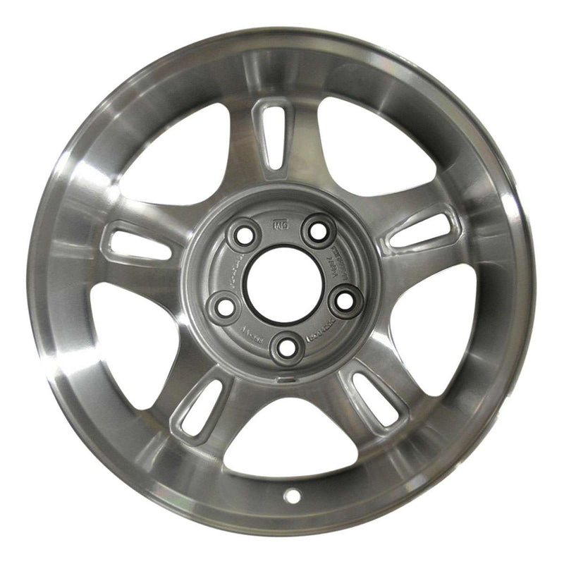 2001 chevrolet s10 wheel 16 machined silver aluminum 5 lug w5153ms 1