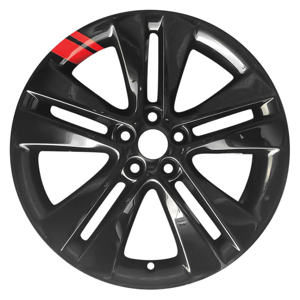 2018 chevrolet trax wheel 18 black with red stripe aluminum 5 lug w5477rb 3