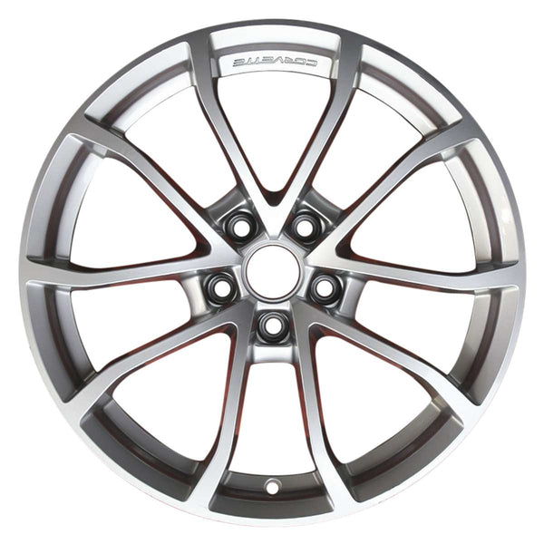 2012 chevrolet corvette wheel 19 silver aluminum 5 lug w5542s 1