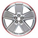 2012 chevrolet camaro wheel 21 machined silver with red stripe aluminum 5 lug w5550ms 1