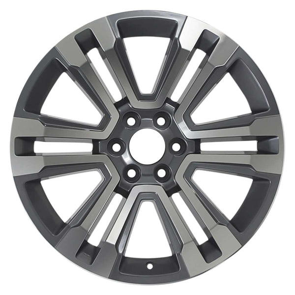 2018 gmc yukon wheel 22 machined silver aluminum 6 lug w5822ms 1