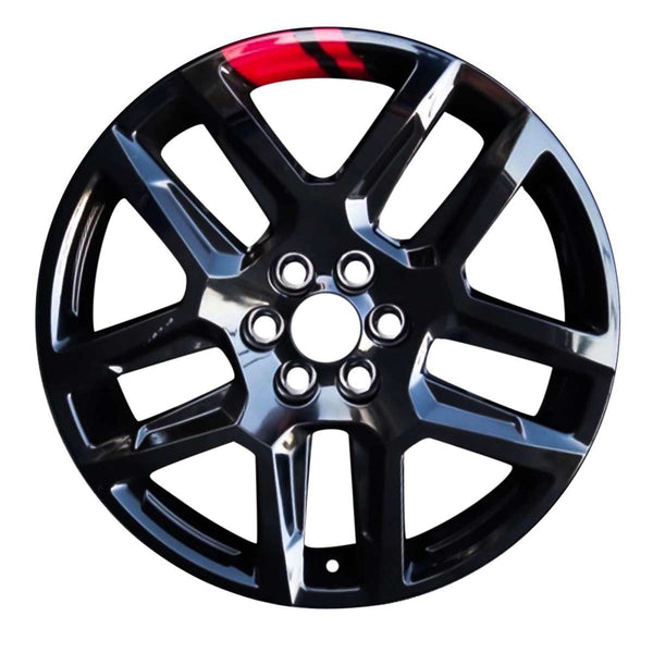 2018 chevrolet traverse wheel 20 black with red stripe aluminum 6 lug w5849rb 1