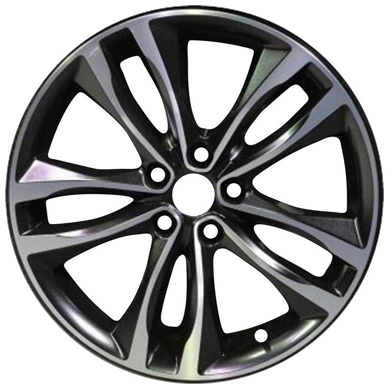 2018 chevrolet malibu wheel 19 machined charcoal aluminum 5 lug w5857mc 3