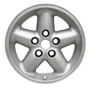 2000 Jeep Wrangler Rueda 15" Aluminio plateado mecanizado 5 lengüetas W9016MS-4