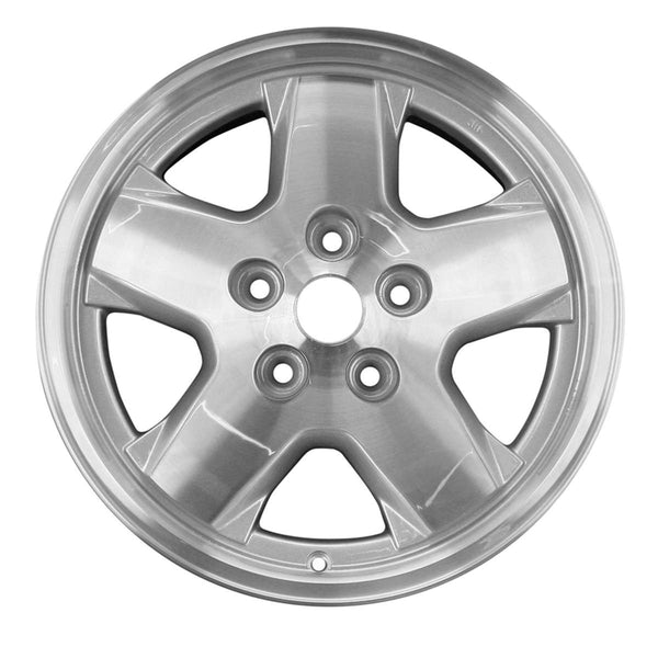 2005 Jeep Liberty Wheel 16" Aluminio plateado mecanizado 5 lengüetas W9038MS-4