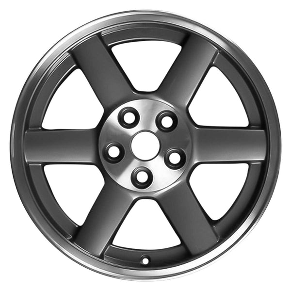 2004 Jeep Liberty Wheel 17" aluminio carbón mecanizado 5 lengüetas W9057MC-2