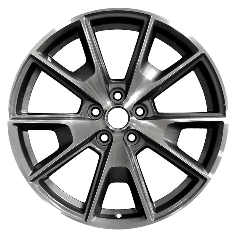 2016 ford mustang wheel 19 machined charcoal aluminum 5 lug w10035mc 2