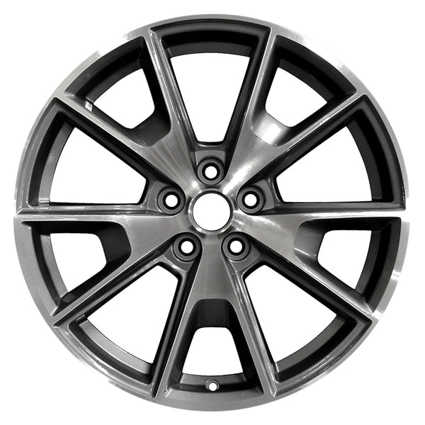 2015 ford mustang wheel 19 machined charcoal aluminum 5 lug w10035mc 1