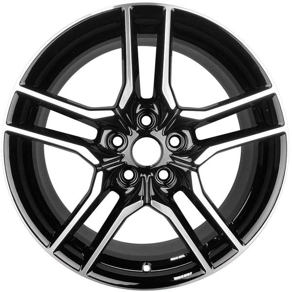 2020 ford mustang wheel 18 machined gloss black aluminum 5 lug w10157mb 3