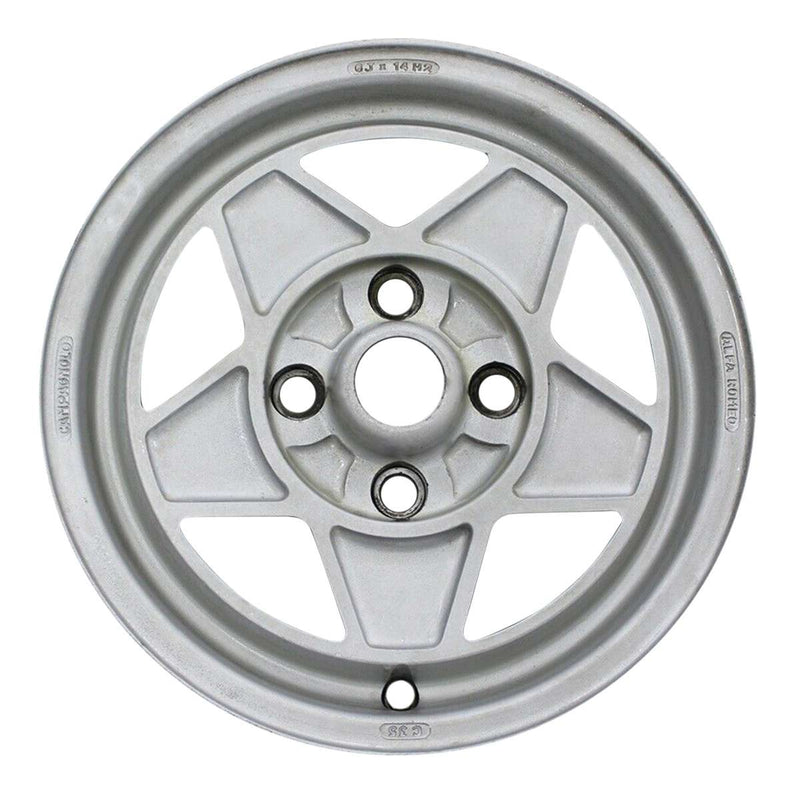 1982 alfa romeo wheel 14 silver aluminum 4 lug w58137s 6