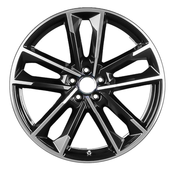 2017 audi a8 wheel 21 machined black aluminum 5 lug w59015mb 7