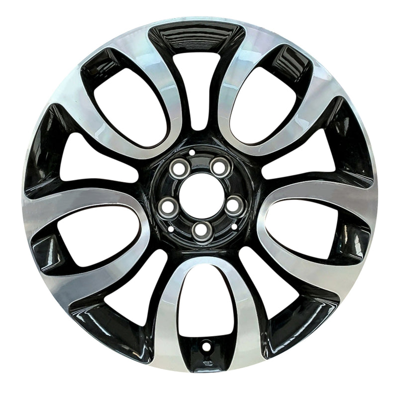 2015 fiat 500 wheel 17 machined black aluminum 5 lug w61672mb 2