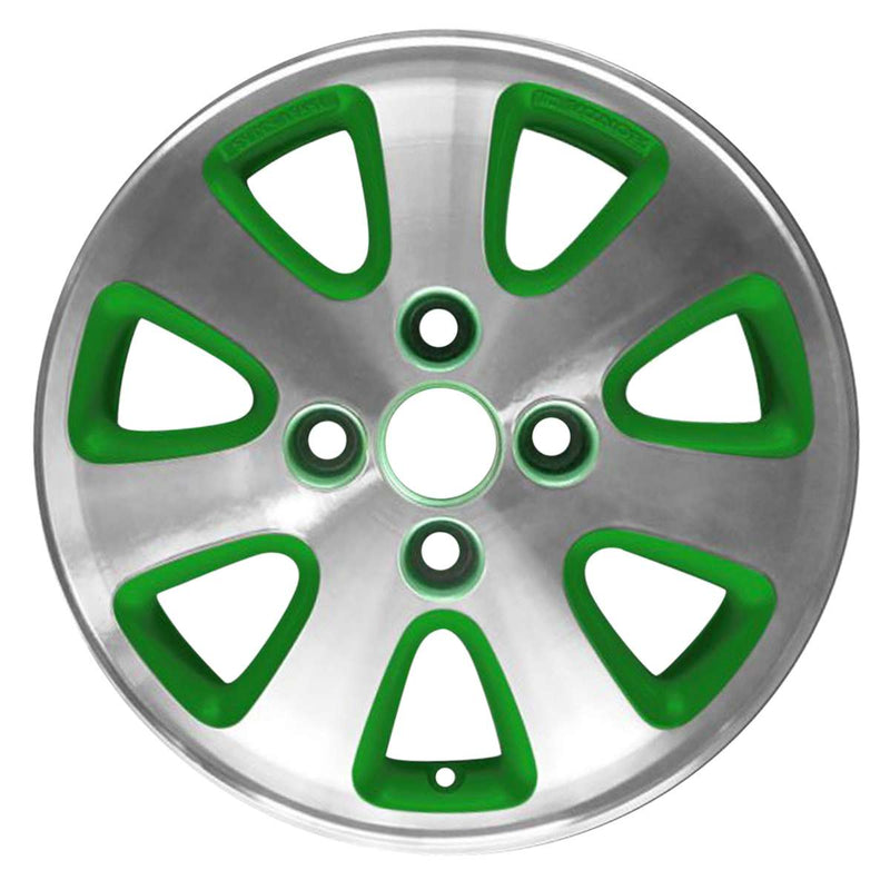 1993 honda prelude wheel 15 green aluminum 4 lug w63729gn 2