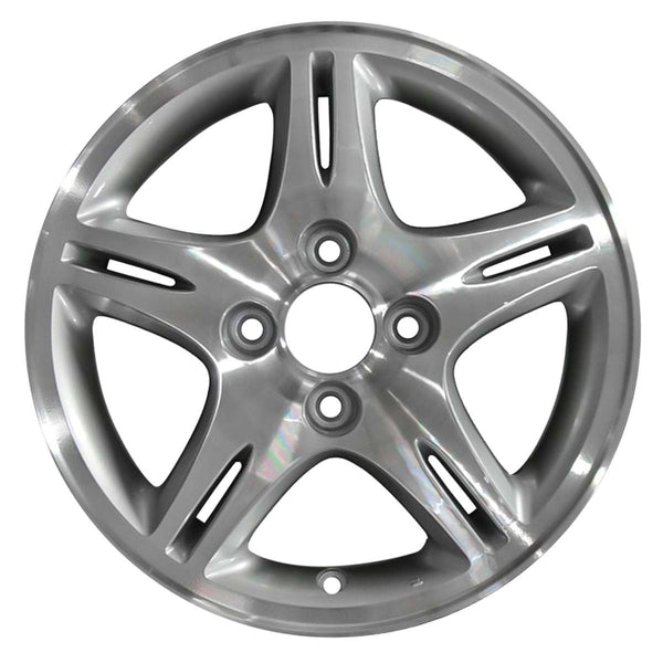 1999 honda civic wheel 14 machined silver aluminum 4 lug w63796ms 3