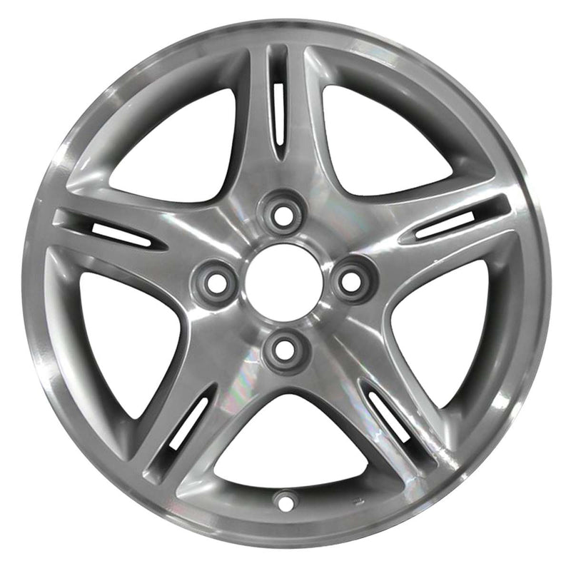 2001 honda civic wheel 14 machined silver aluminum 4 lug w63796ms 5