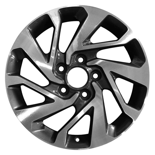 2020 honda civic wheel 16 machined charcoal aluminum 5 lug rw64095mc 5