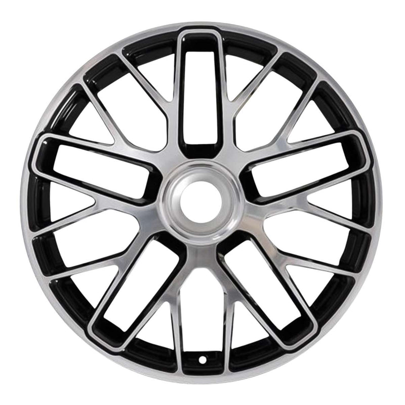 2014 porsche 911 wheel 20 machined black aluminum 1 lug w67463mb 1