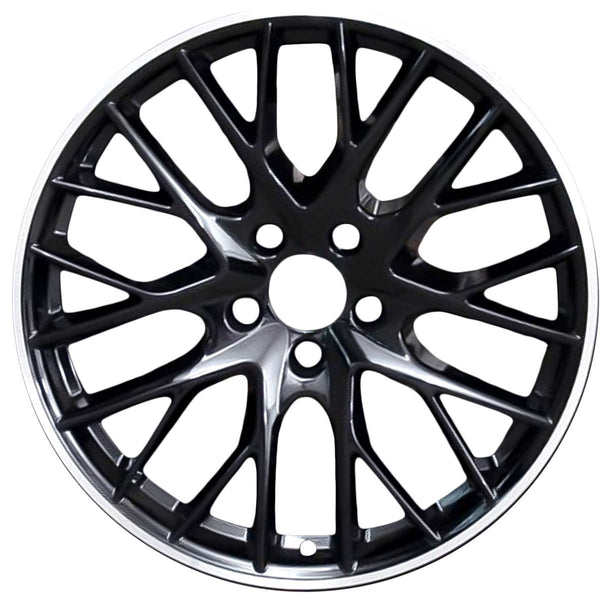2017 porsche panamera wheel 21 machined black aluminum 5 lug w67501mb 1