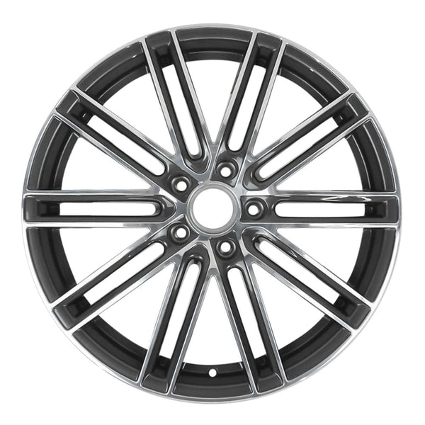 2017 porsche panamera wheel 21 machined charcoal aluminum 5 lug w67507mc 1