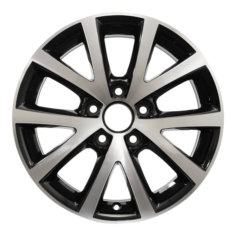 2015 volkswagen jetta wheel 16 machined black aluminum 5 lug rw70006mb 1