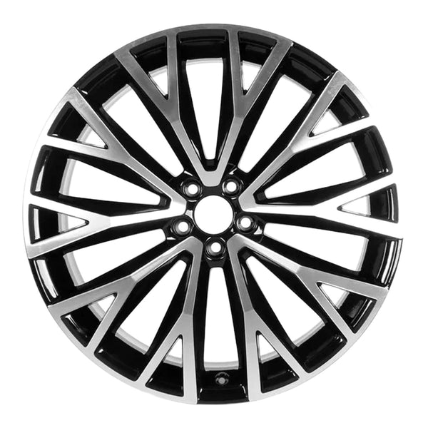 2018 volvo xc60 wheel 22 machined gloss black aluminum 5 lug w70451mb 1