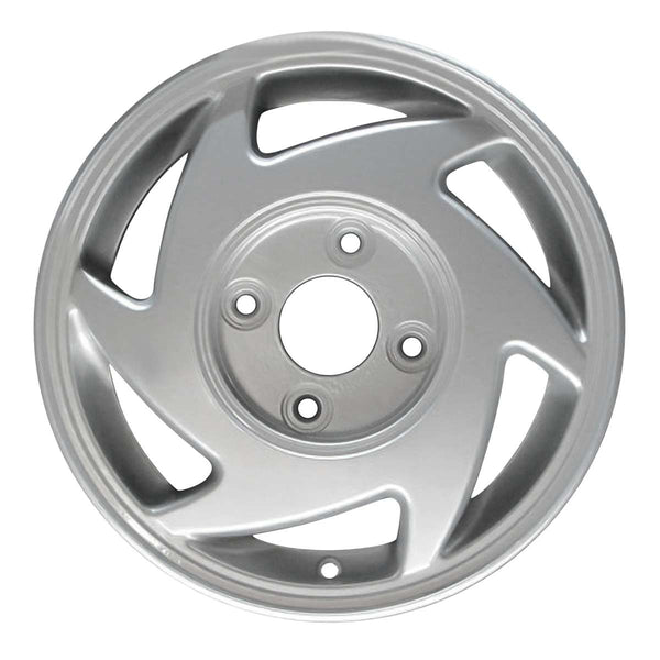 1991 hyundai scoupe wheel 14 silver aluminum 4 lug w70642s 1