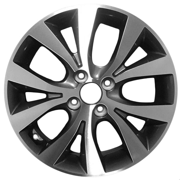 2015 hyundai accent wheel 16 machined charcoal aluminum 4 lug w70867mc 1