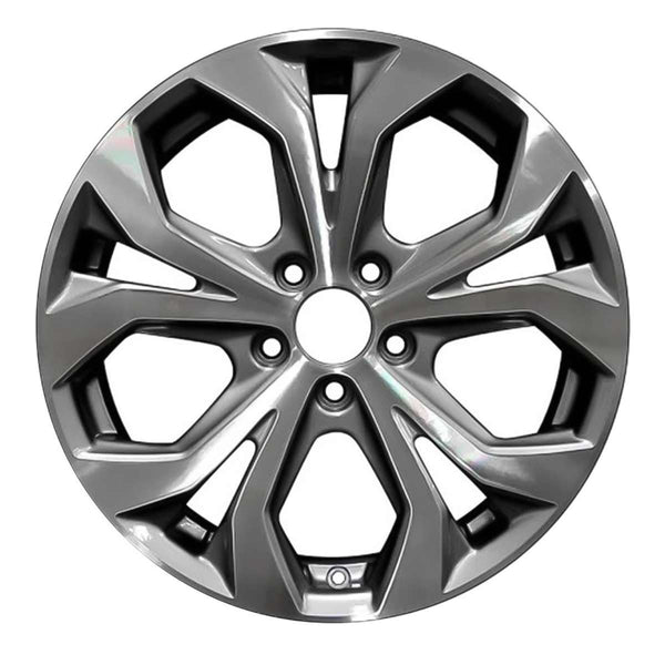 2015 acura rdx wheel 18 machined charcoal aluminum 5 lug w71808mc 3