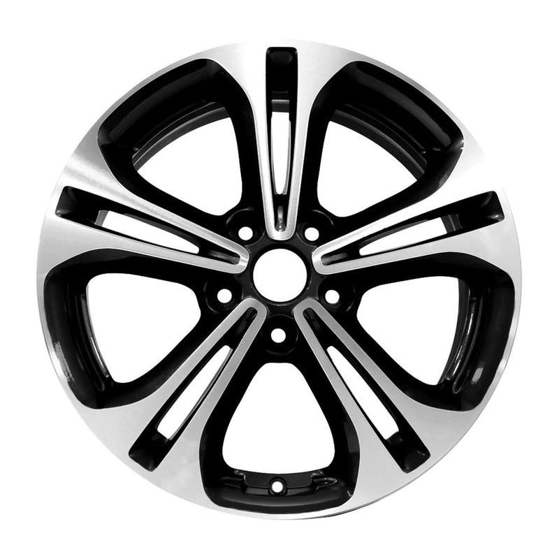 2015 kia forte wheel 17 machined black aluminum 5 lug rw74678mb 2