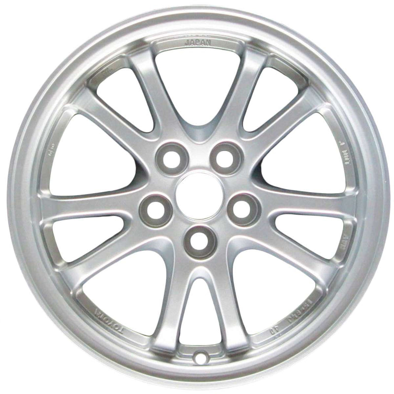 2016 toyota prius wheel 15 silver aluminum 5 lug w75202s 1