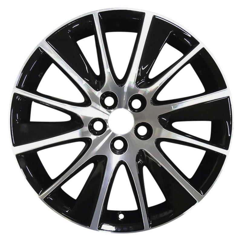 2019 toyota highlander wheel 19 machined gloss black aluminum 5 lug w75215mb 4
