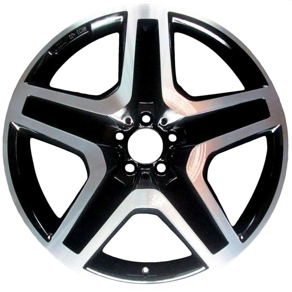 2013 mercedes gl350 wheel 21 machined black aluminum 5 lug w85274mb 7